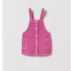 ZARA Pink Corduroy Pinafore Dress 4-5 Years Old